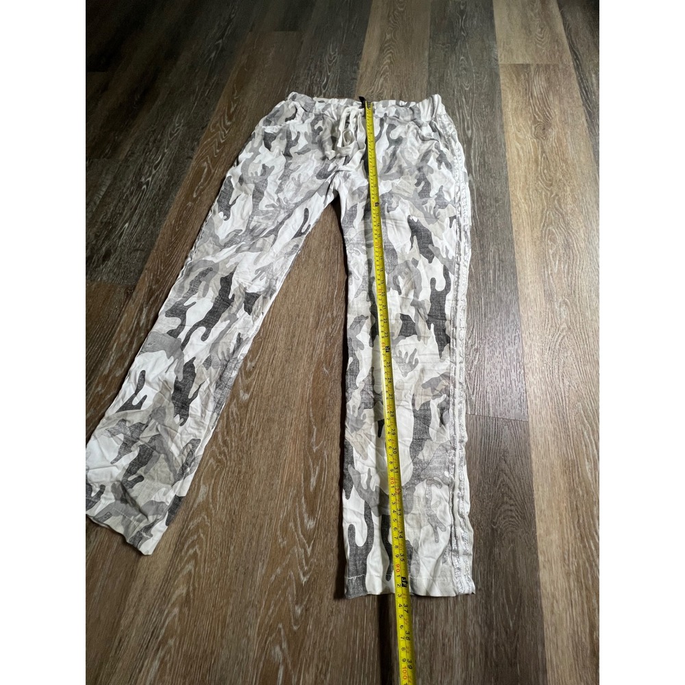 Venti6 Camo‎ Joggers Womens Medium Grey White Excellent Sequin Side Stripe Pants - Picture 5 of 7